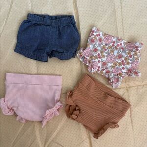 Kids 4-Pack Ruffle Bloomers — Pink, Blue, Floral, Brown